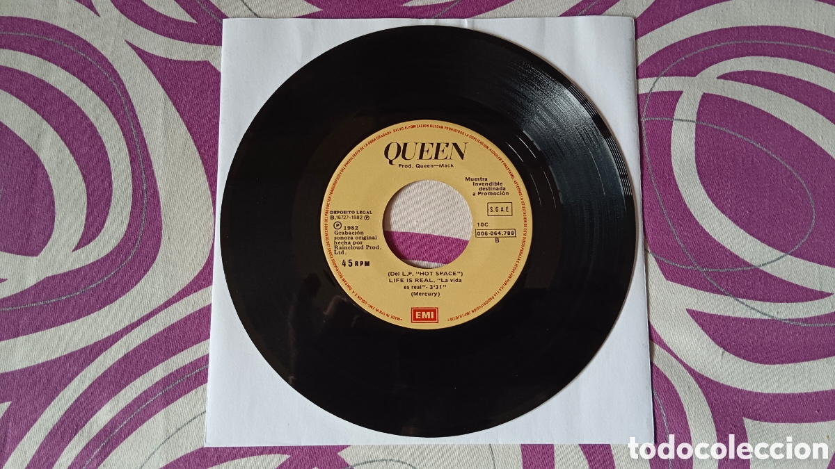 Discos de vinilo: Queen &ndash; Body Language 7&rdquo; PROMO - Foto 5