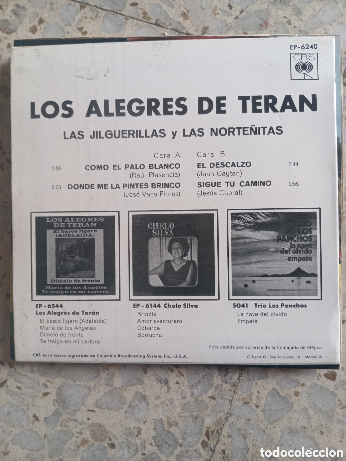 Discos de vinilo: EP LOS ALEGRES DE TERAN LAS JILGURILLAS 1970 - Foto 2
