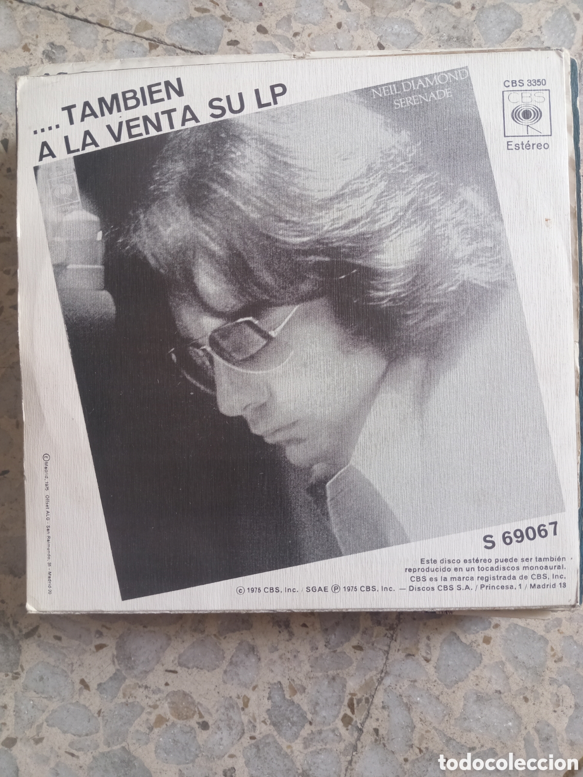 Discos de vinilo: SGL NEIL DIAMOND EL ULTIMO PICASSO 1975 - Foto 2