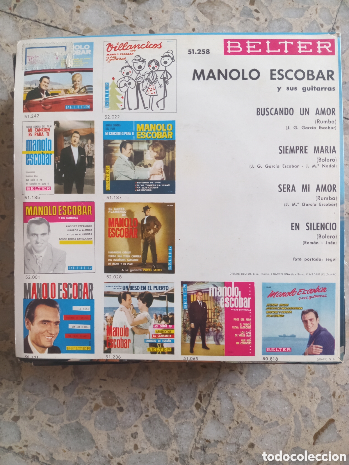 Discos de vinilo: EP MANOLO ESCOBAR BUSCANDO UN AMOR 1966 - Foto 2