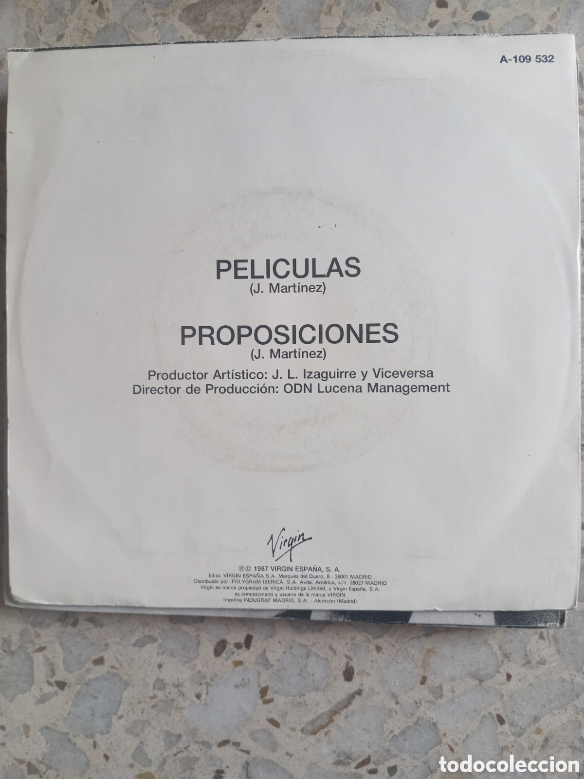 Discos de vinilo: SGL VICEVERSA PELICULAS 1987 - Foto 2