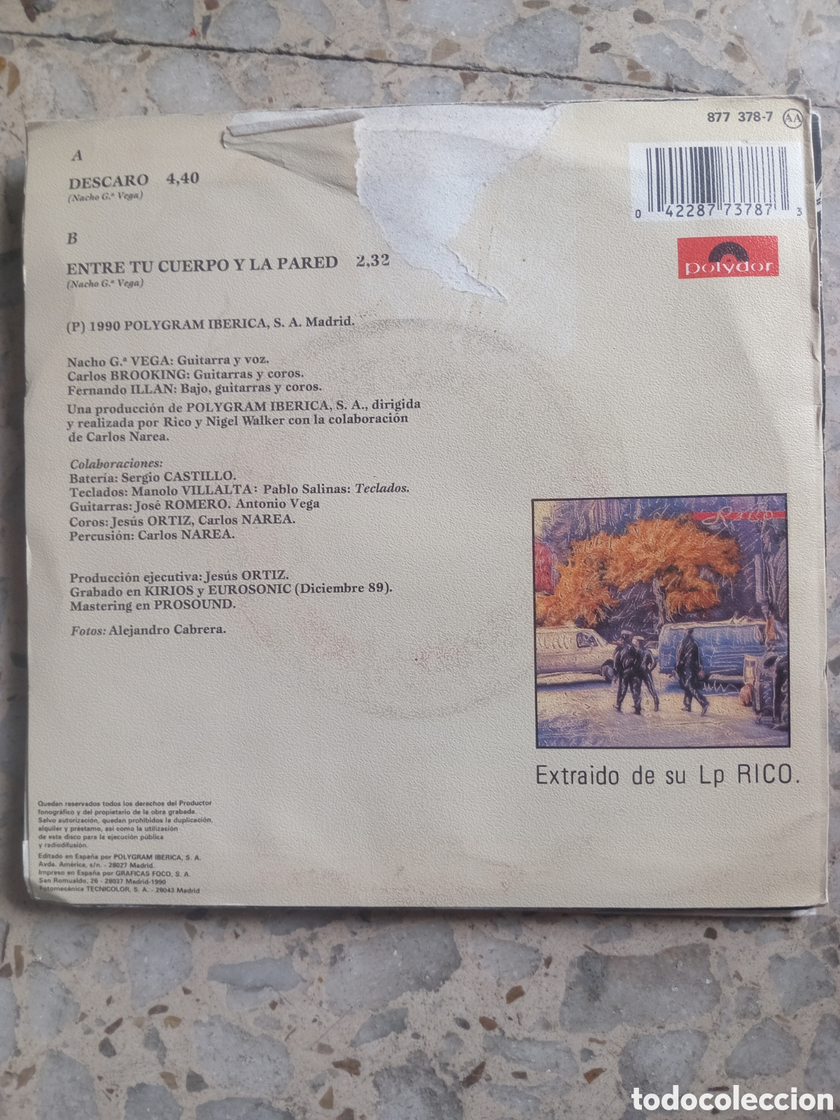 Discos de vinilo: SGL RICO DESCARO 1990 - Foto 2
