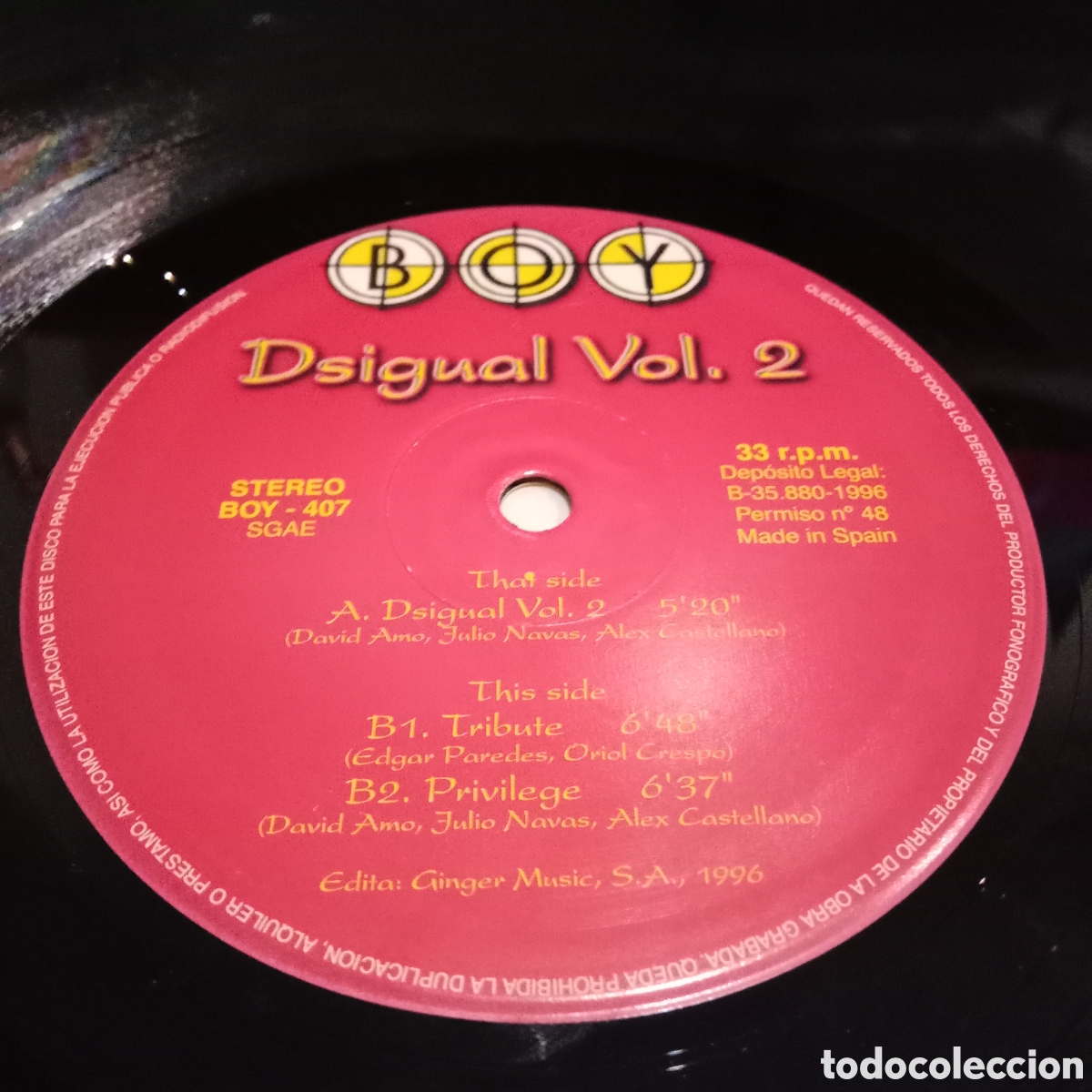 Discos de vinilo: D SIGUAL - DSIGUAL VOL. 2 - MAXI-SINGLE 12&rdquo; - Foto 4