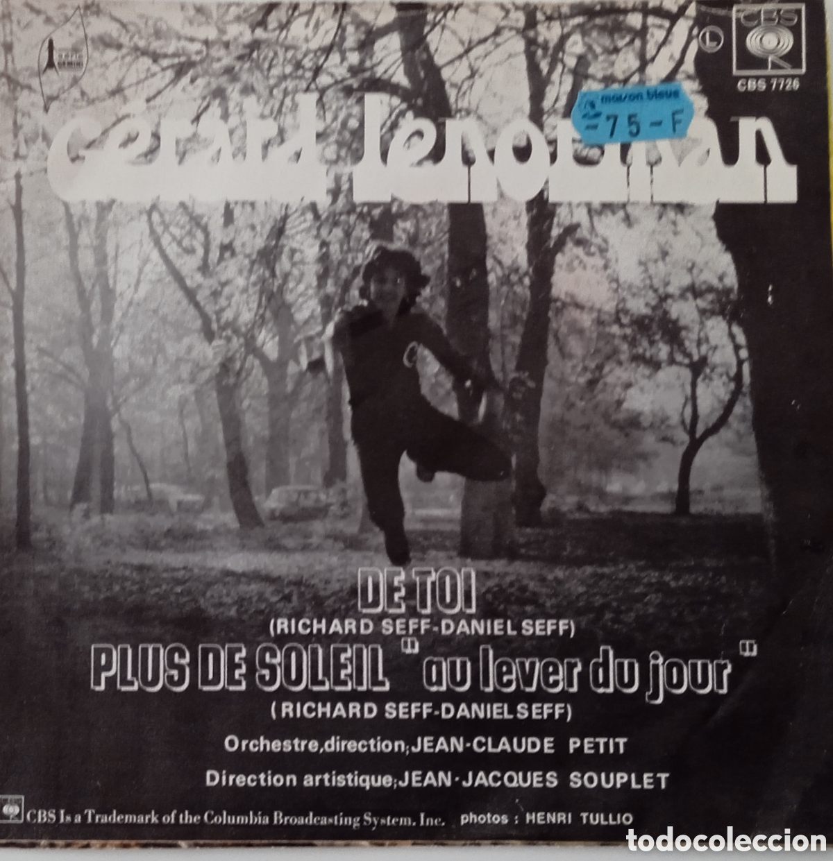Discos de vinilo: G&Eacute;RARD LENORMAN - De toi (1972) disco de vinilo single - Foto 2