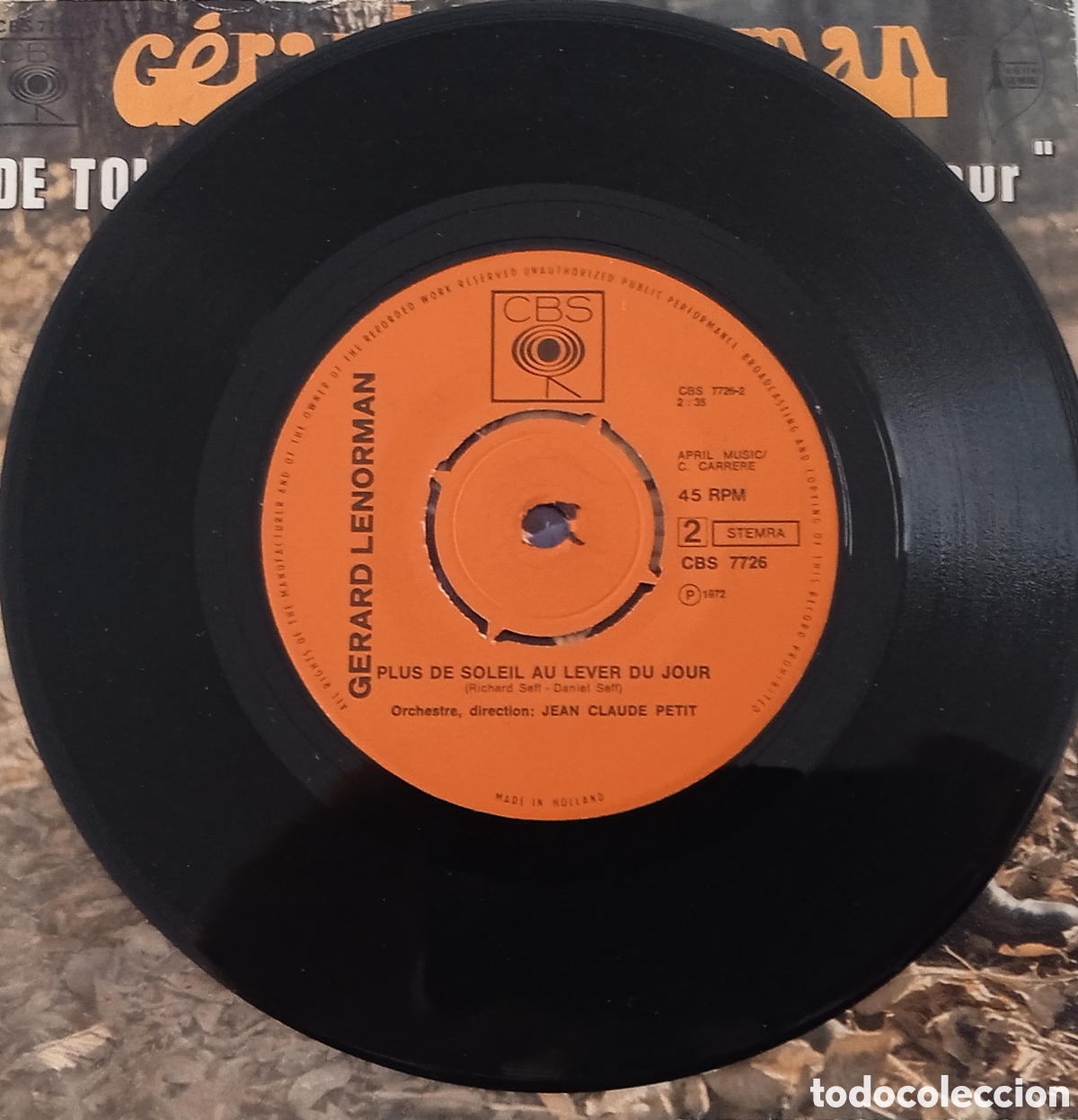Discos de vinilo: G&Eacute;RARD LENORMAN - De toi (1972) disco de vinilo single - Foto 6