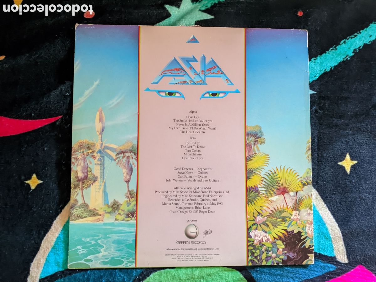 Discos de vinilo: // Asia - Alpha - Geffen Espa&ntilde;a 1983 - Foto 2