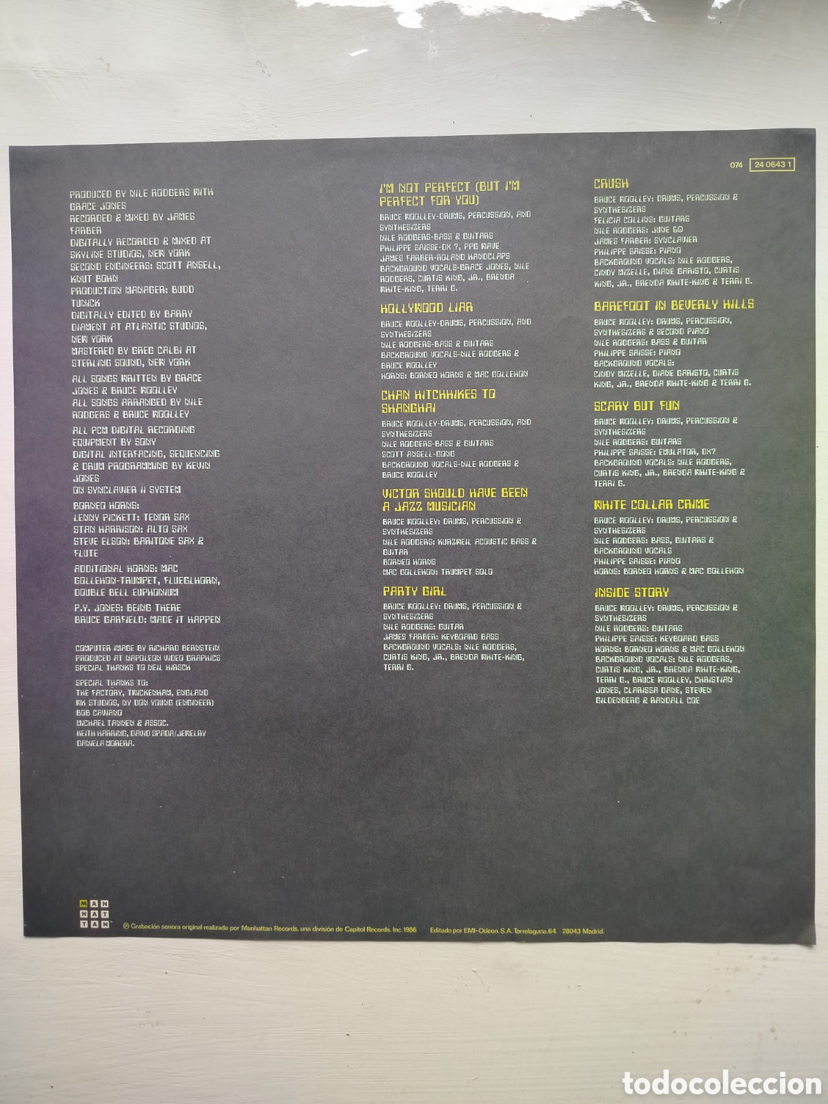 Discos de vinilo: Grace Jones LP Inside Story - Foto 3