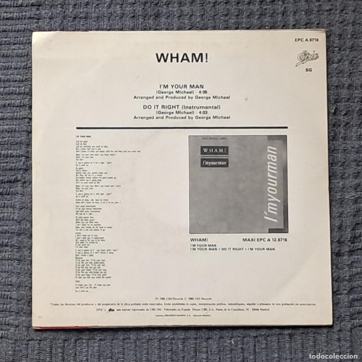 Discos de vinilo: WHAM! &ndash; IM YOUR MAN - Foto 2