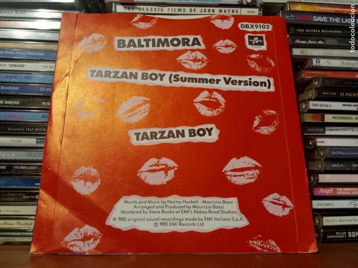 Discos de vinilo: Baltimora &lrm;&ndash; Tarzan Boy - simple UK 1985 - Foto 2