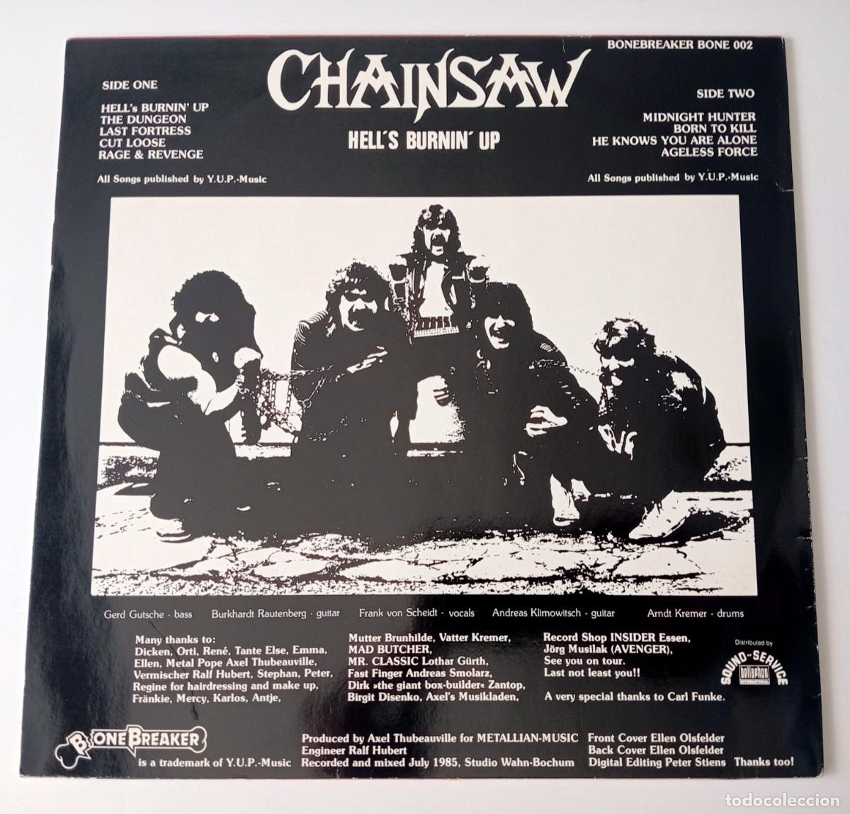 Discos de vinilo: LP CHAINSAW - HELL&acute;S BURNIN&acute; UP - Foto 2