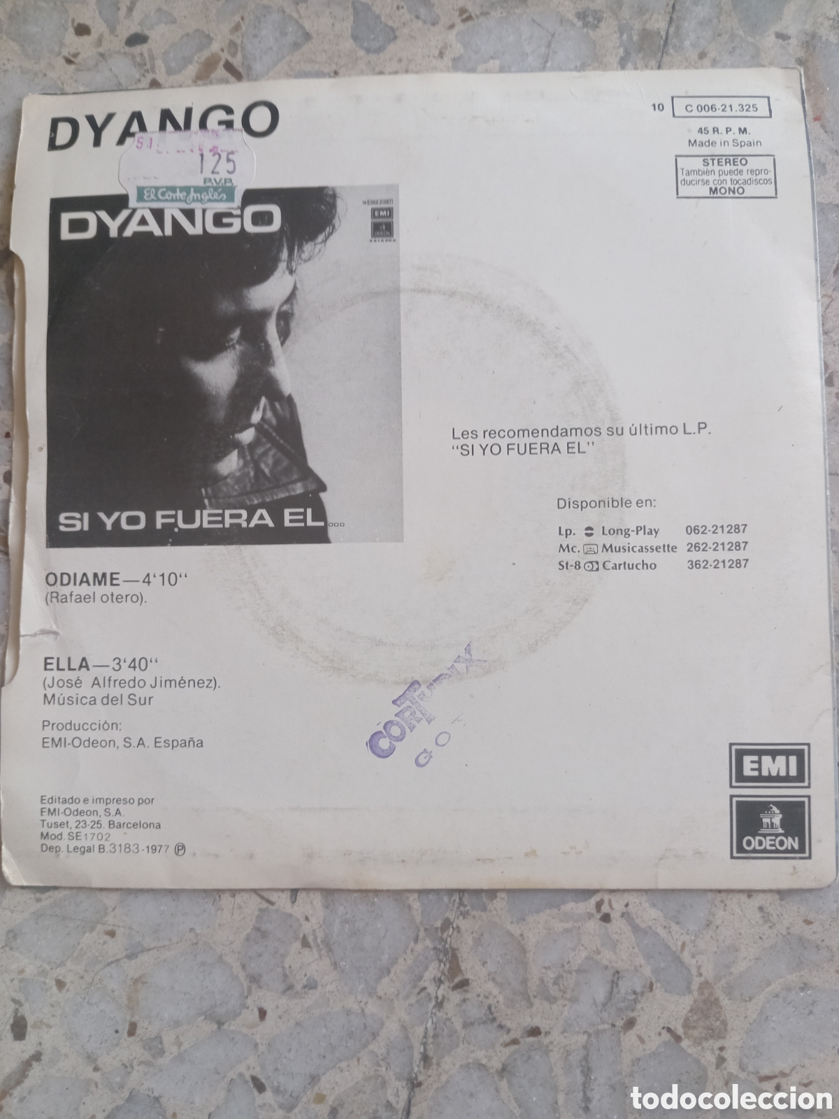 Discos de vinilo: SGL DYANGO ODIAME 1977 - Foto 2