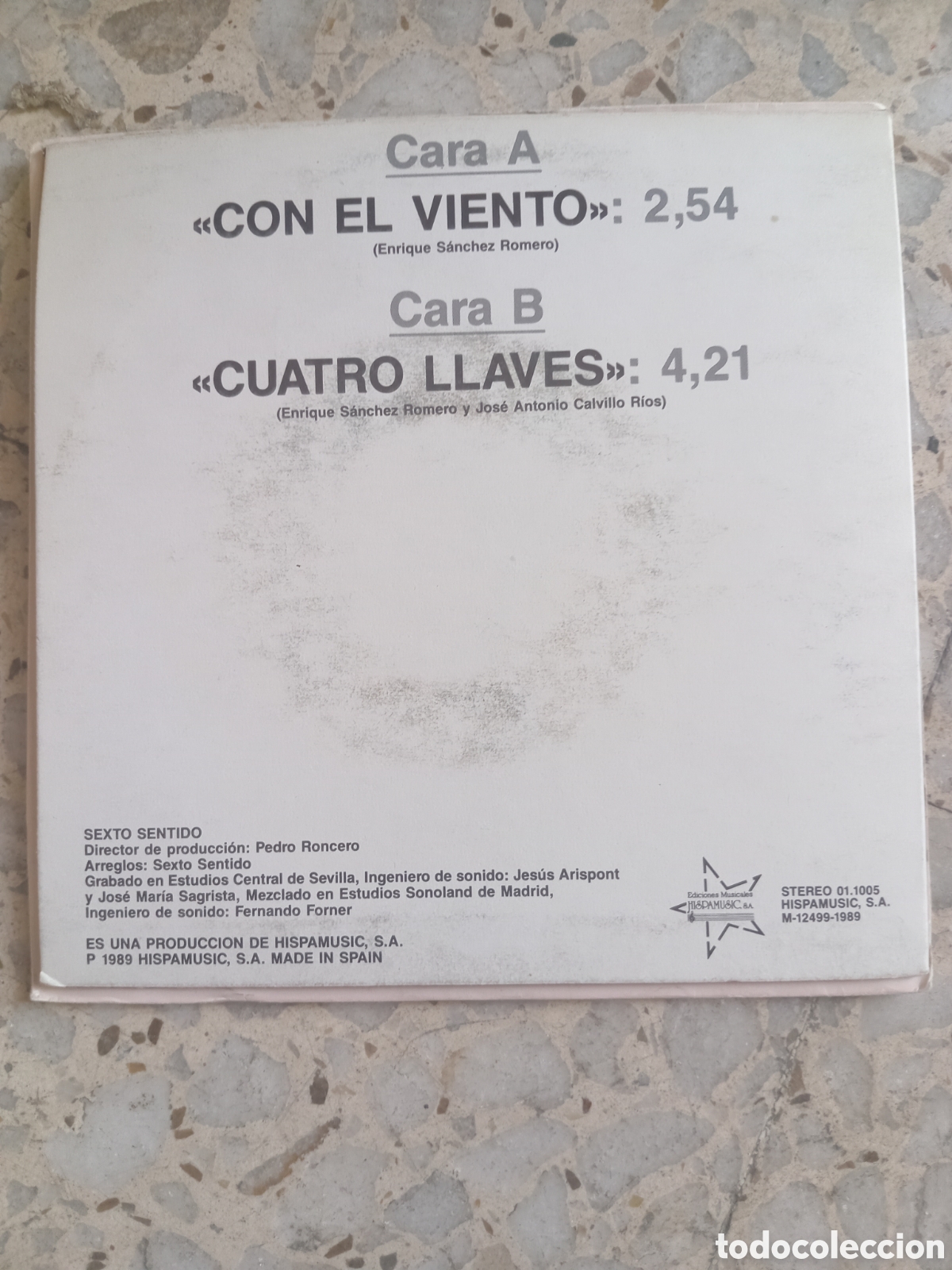 Discos de vinilo: SGL SEXTO SENTIDO CON EL VIENTO 1989 - Foto 2