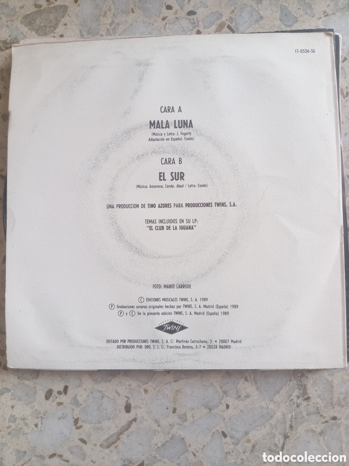 Discos de vinilo: SGL MOSQUITOS MALA LUNA 1989 - Foto 2