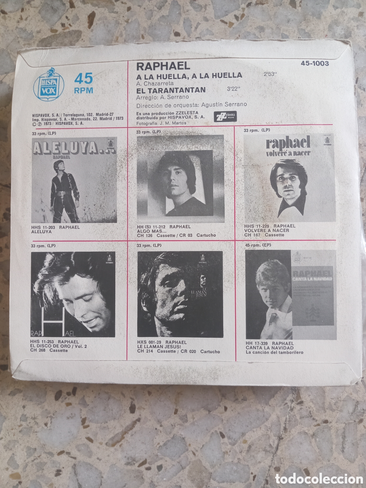 Discos de vinilo: SGL RAPHAEL A LA HUELLA EL TARANTANTAN 1973 - Foto 2