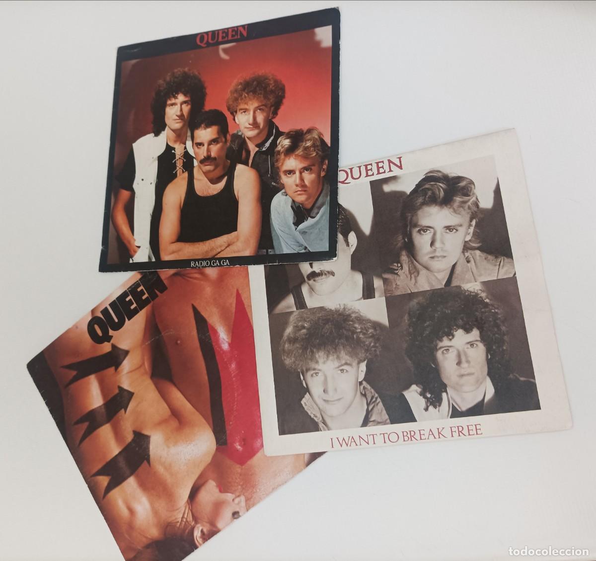 Discos de vinilo: Vinilos. Lote 3 single. Queen - Foto 1