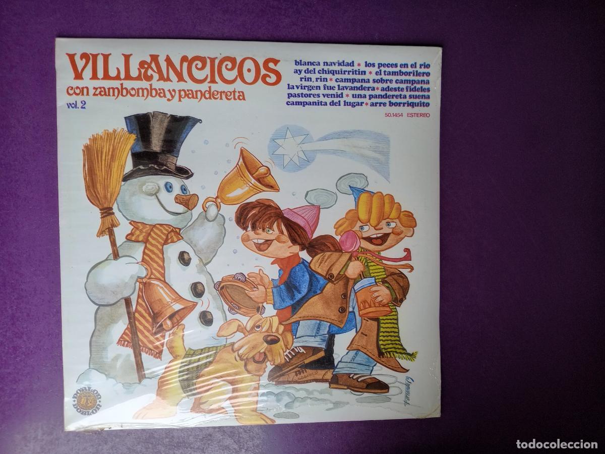 Discos de vinilo: Coral Voces Blancas &ndash; Villancicos Con Zambomba y Pandereta Vol 1 - LP DOBLON 1979 -