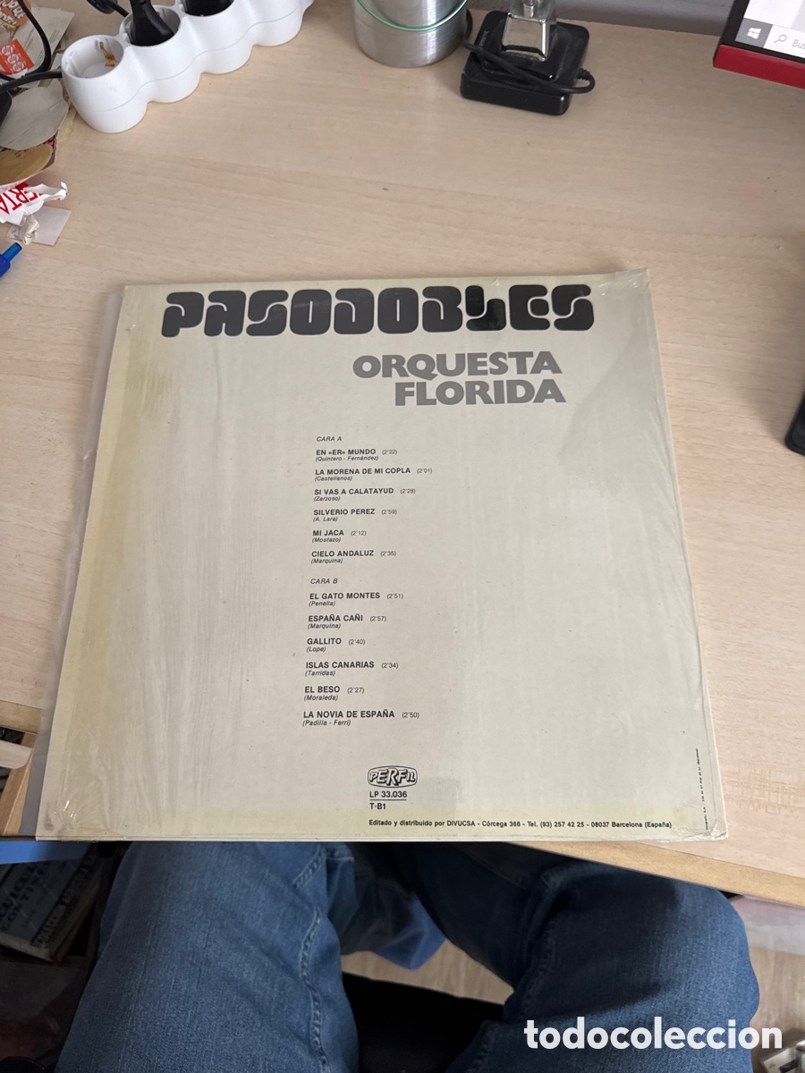 Discos de vinilo: DISCO VINILO PASODOBLE, ORQUESTA, FLORIDA 1987 - Foto 4