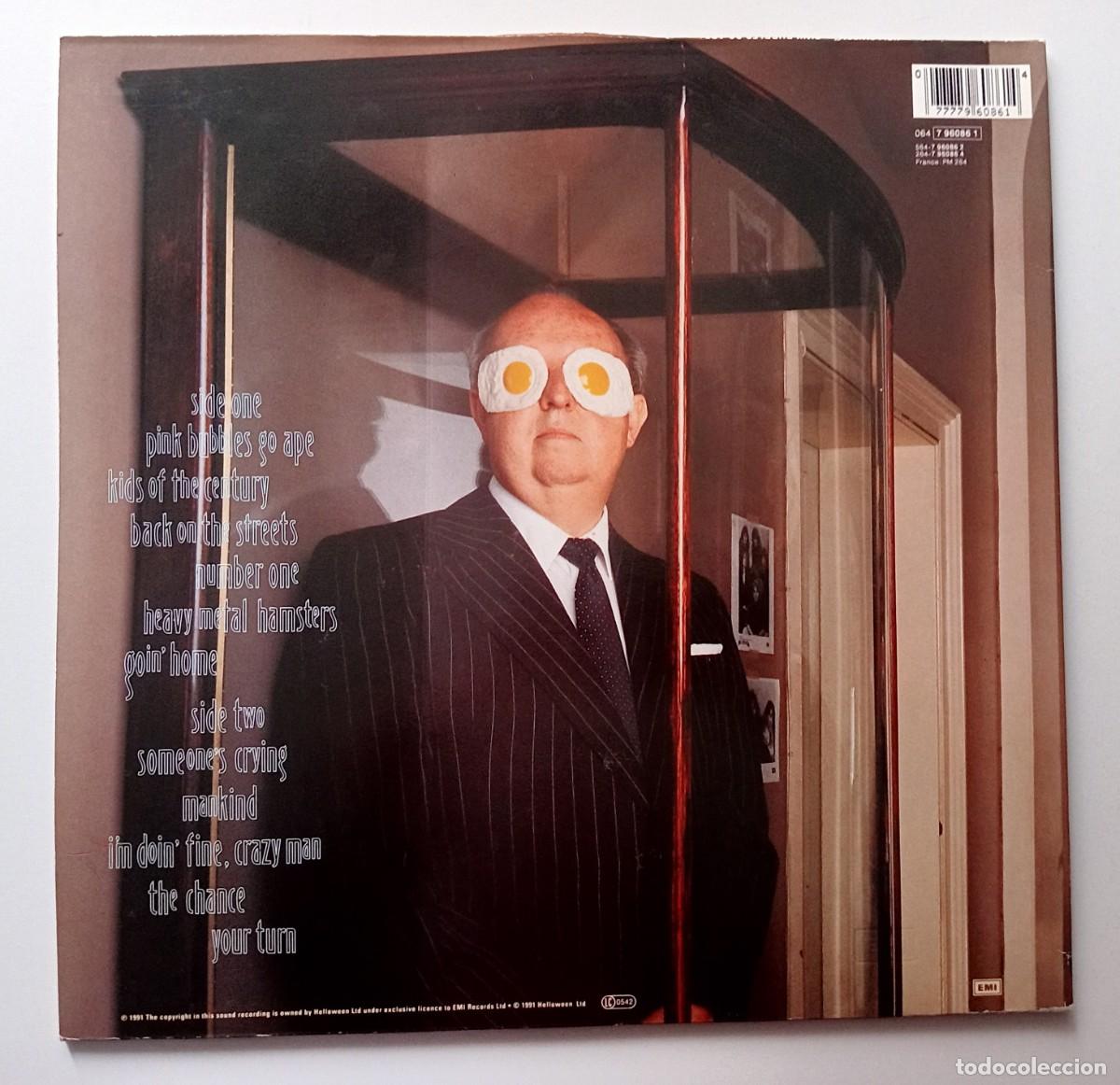 Discos de vinilo: LP HELLOWEEN - PINK BUBBLES GO APE - Foto 2