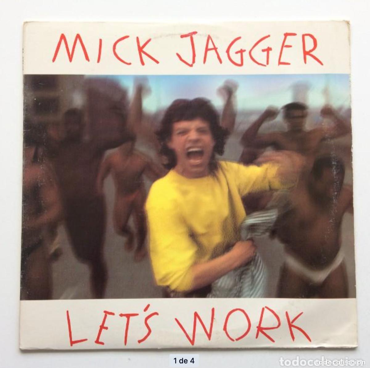 Discos de vinilo: Mick Jagger &lrm;&ndash; Lets Work, US 1987 Columbia - Foto 1