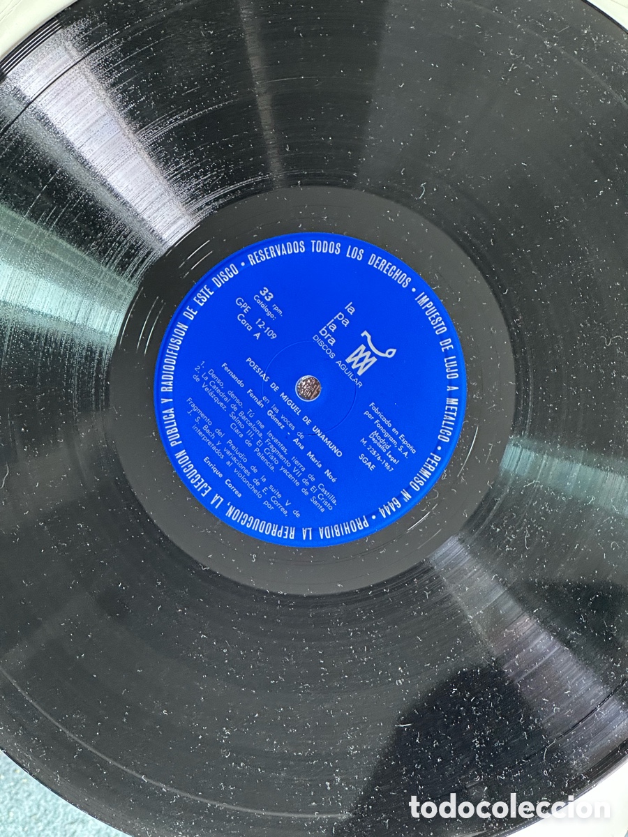 Discos de vinilo: Poes&iacute;as de Miguel de Unamuno - Foto 6