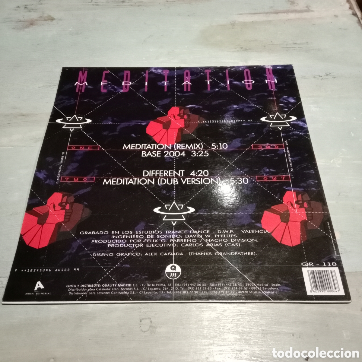 Discos de vinilo: NACHO DIVISION - MEDITATION - MAXI-SINGLE 12&rdquo; - Foto 2