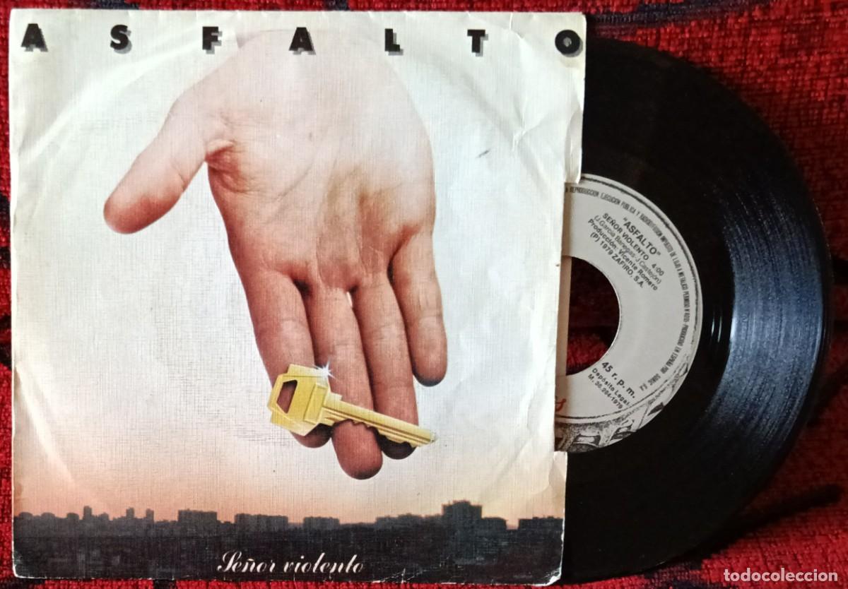 Discos de vinilo: ASFALTO ** Se&ntilde;or Violento ** SINGLE VINILO 1979 - Foto 1