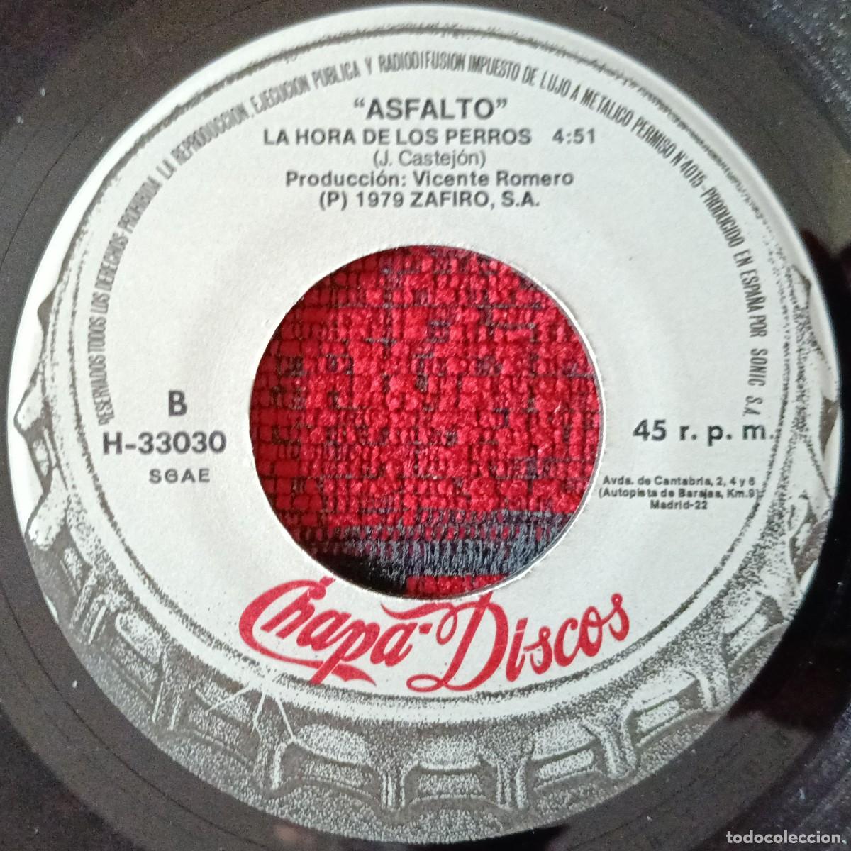 Discos de vinilo: ASFALTO ** Se&ntilde;or Violento ** SINGLE VINILO 1979 - Foto 4