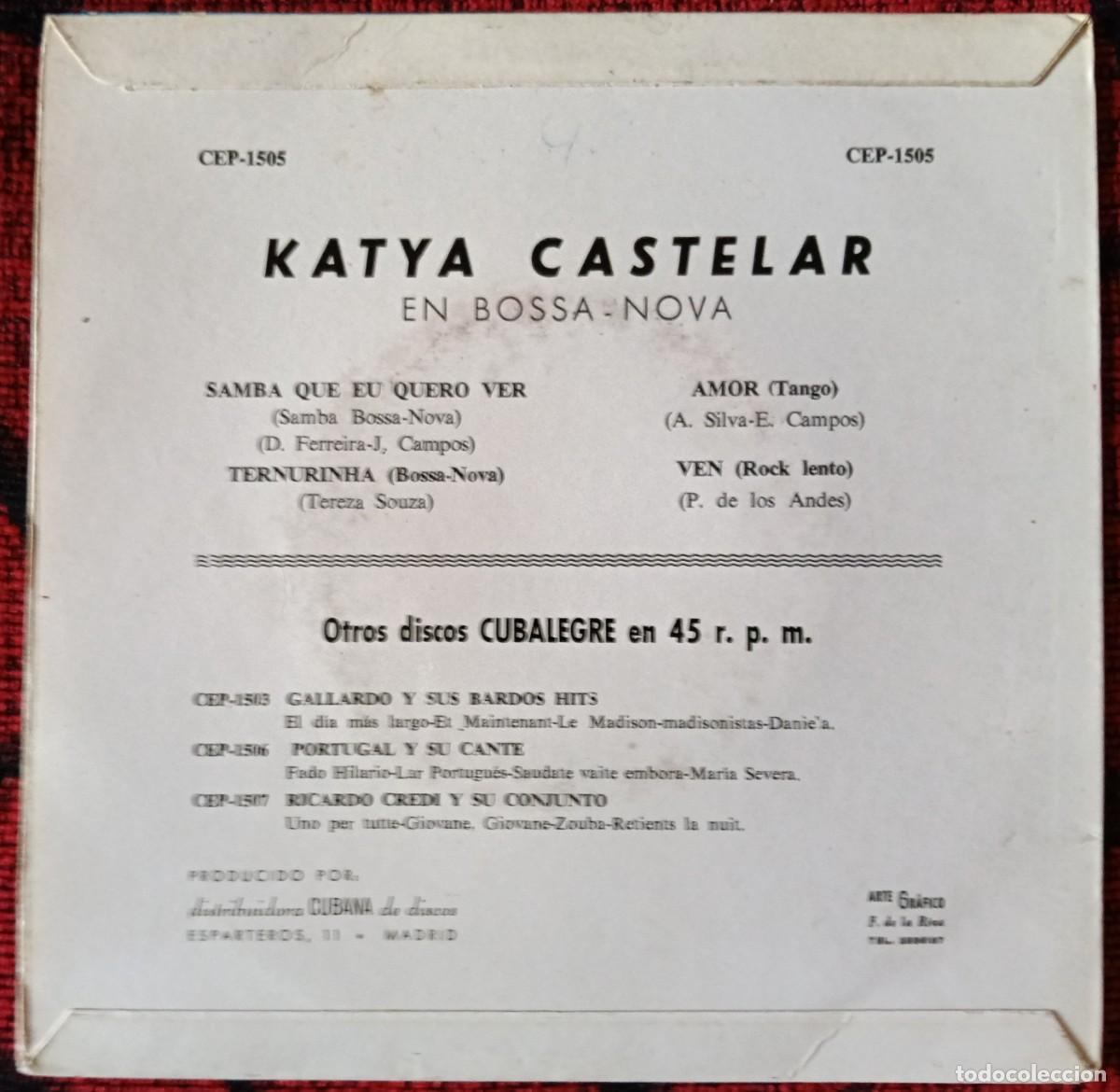 Discos de vinilo: KATYA CASTELAR ** En Bossa-Nova ** VINILO SINGLE EP 1963 - Foto 2