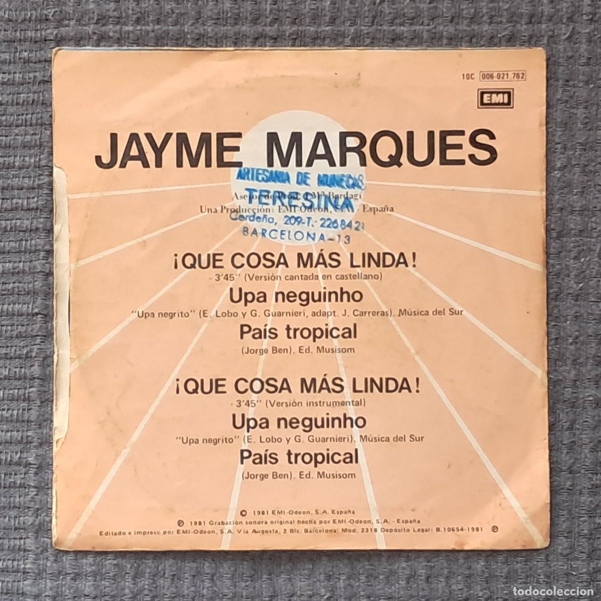 Discos de vinilo: JAYME MARQUES &ndash; &iexcl;QUE COSA MAS LINDA! - Foto 2