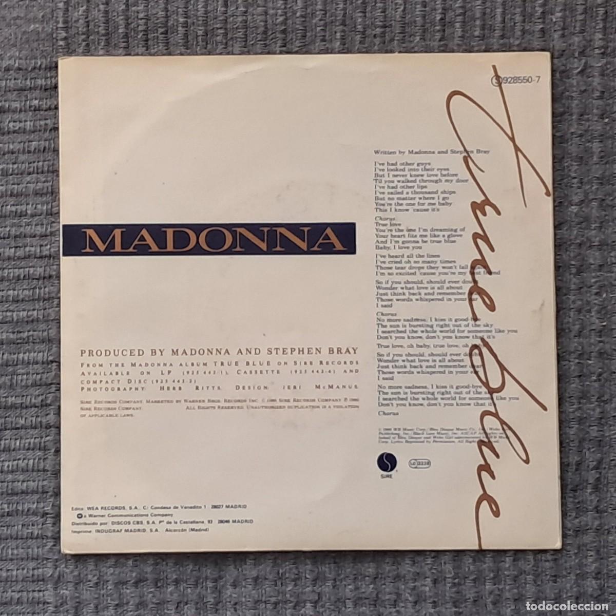 Discos de vinilo: MADONNA &ndash; TRUE BLUE (REMIX/EDIT) - Foto 2