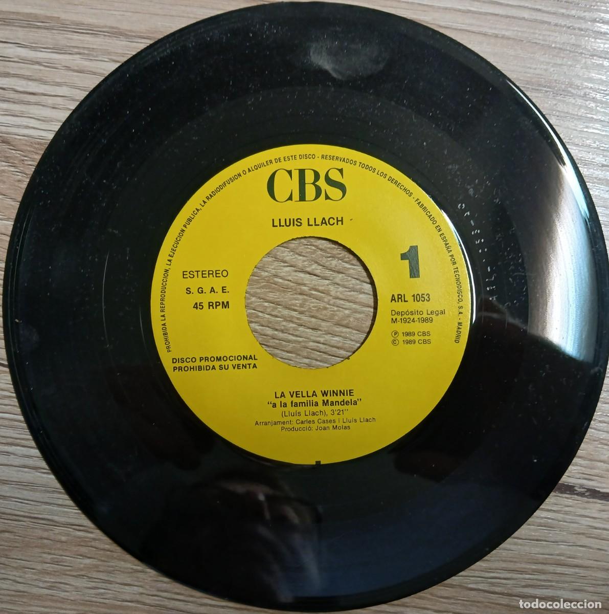 Discos de vinilo: DISCO VINILO SINGLE LLUIS LLACH (LA VELLA WINNIE) - Foto 4