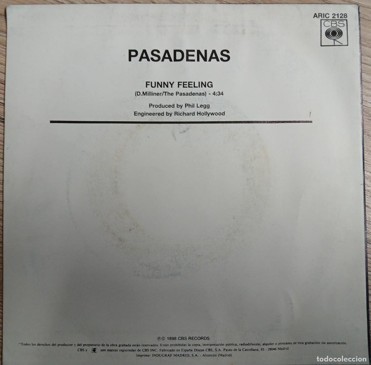 Discos de vinilo: DISCO VINILO SINGLE THE PASADENAS (FUNNY FEELING) - Foto 2