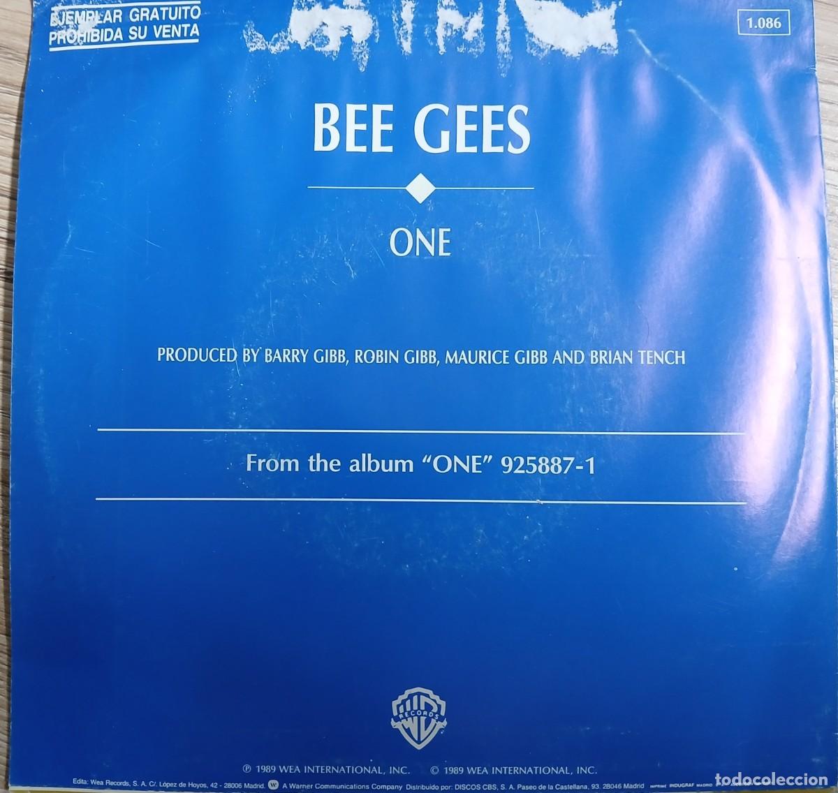 Discos de vinilo: DISCO VINILO SINGLE BEE GEES (ONE) - Foto 2