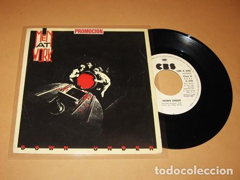 Discos de vinilo: MEN AT WORK - DOWN UNDER - PROMO SINGLE - 1982 - SPAIN - TEMAZO POP 80S - Foto 1