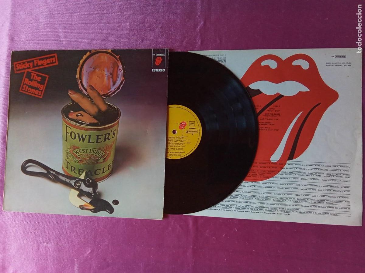 Discos de vinilo: THE ROLLING STONES STICKY FINGERS CON ENCARTE 1980 LP MAC3