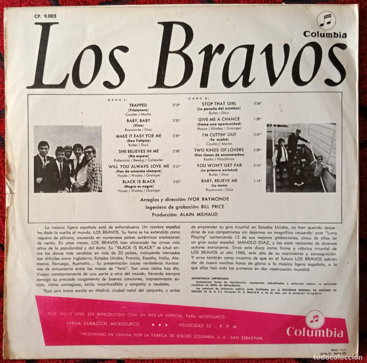 Discos de vinilo: LOS BRAVOS ** Los Bravos ** VINILO LP 1966 - Foto 2