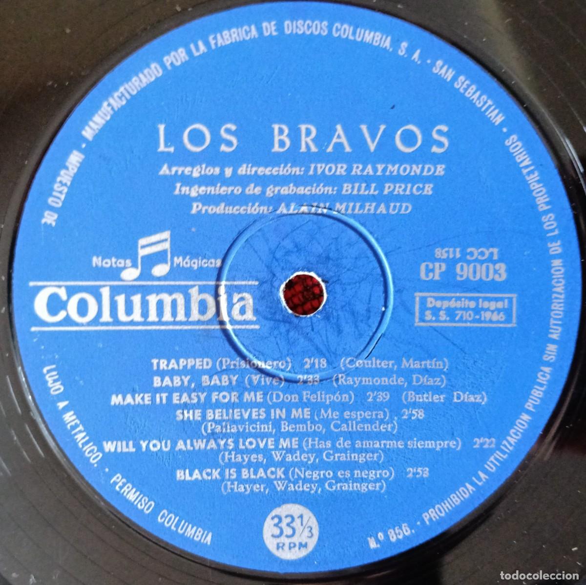 Discos de vinilo: LOS BRAVOS ** Los Bravos ** VINILO LP 1966 - Foto 3