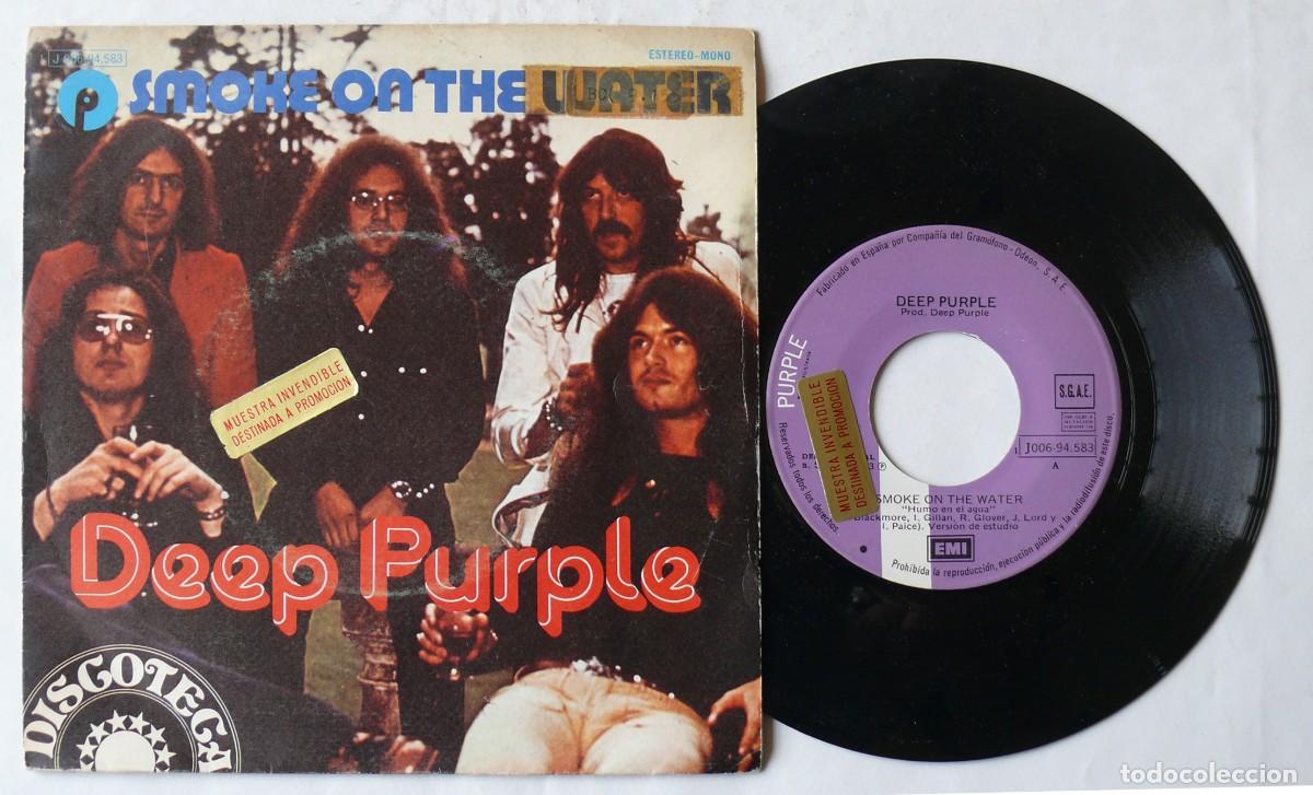 Discos de vinilo: Deep Purple - Smoke on the water - Single - Foto 1