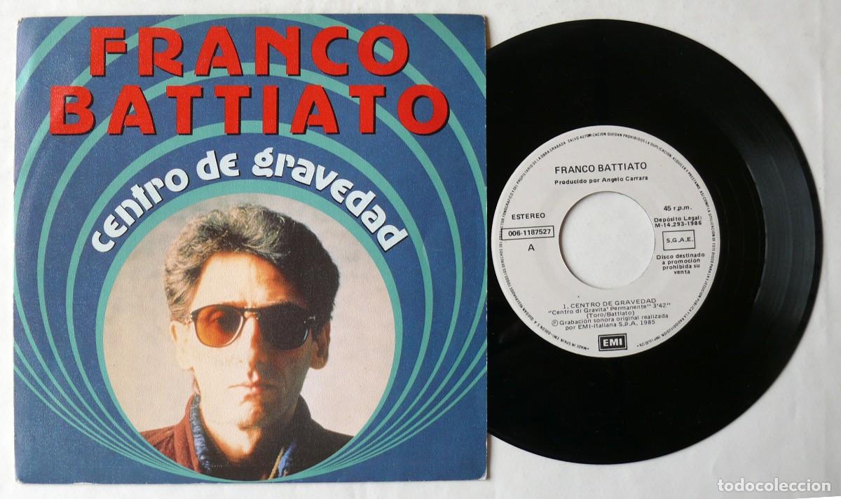 Discos de vinilo: Franco Battiato - Centro de gravedad - Single - Foto 1