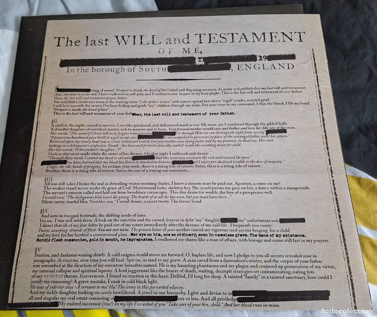 Discos de vinilo: Opeth The Last Will And Testament Vinilo Lp - Foto 3