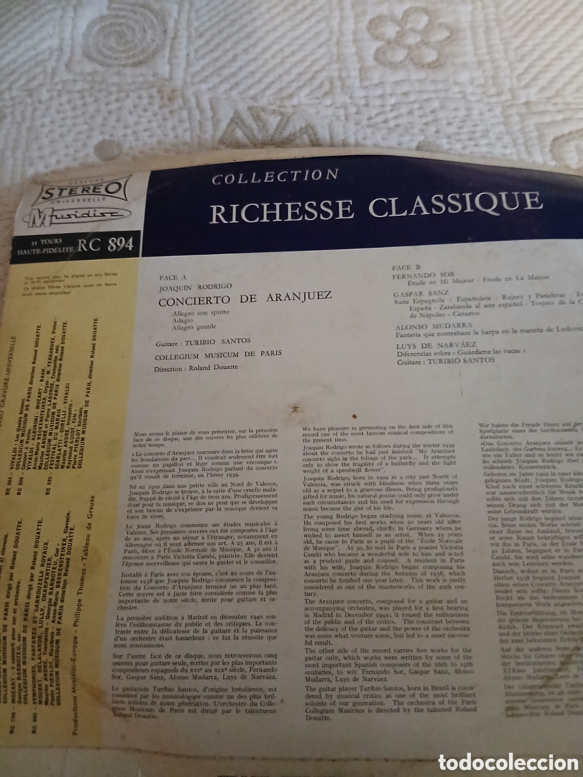 Discos de vinilo: Vinilo del Concierto de Aranjuez - Foto 2