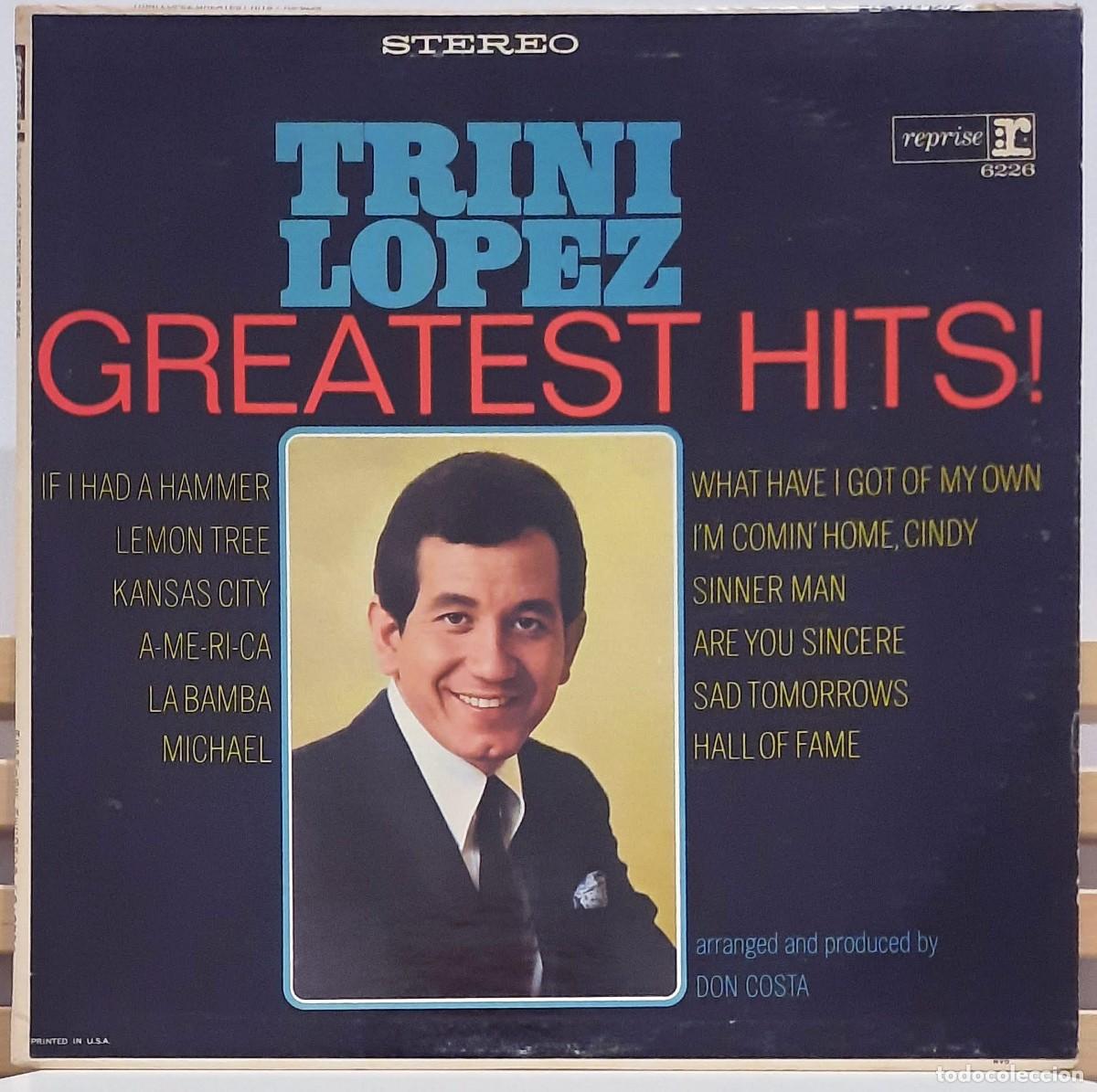 Discos de vinilo: TRINI LOPEZ &middot;&middot;&middot; Greatest Hits - (LP) - Foto 1