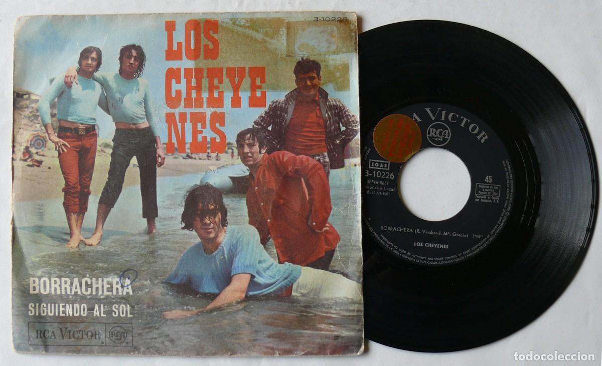Discos de vinilo: Los Cheyenes - Borrachera - Single - Foto 1