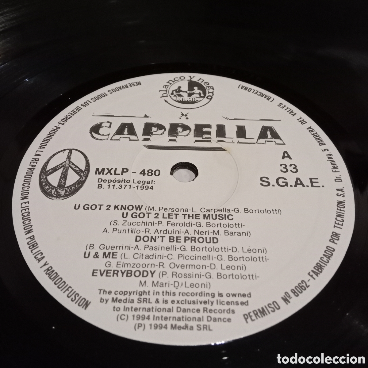 Discos de vinilo: CAPELLA - U GOT 2 KNOW - LP - Foto 4