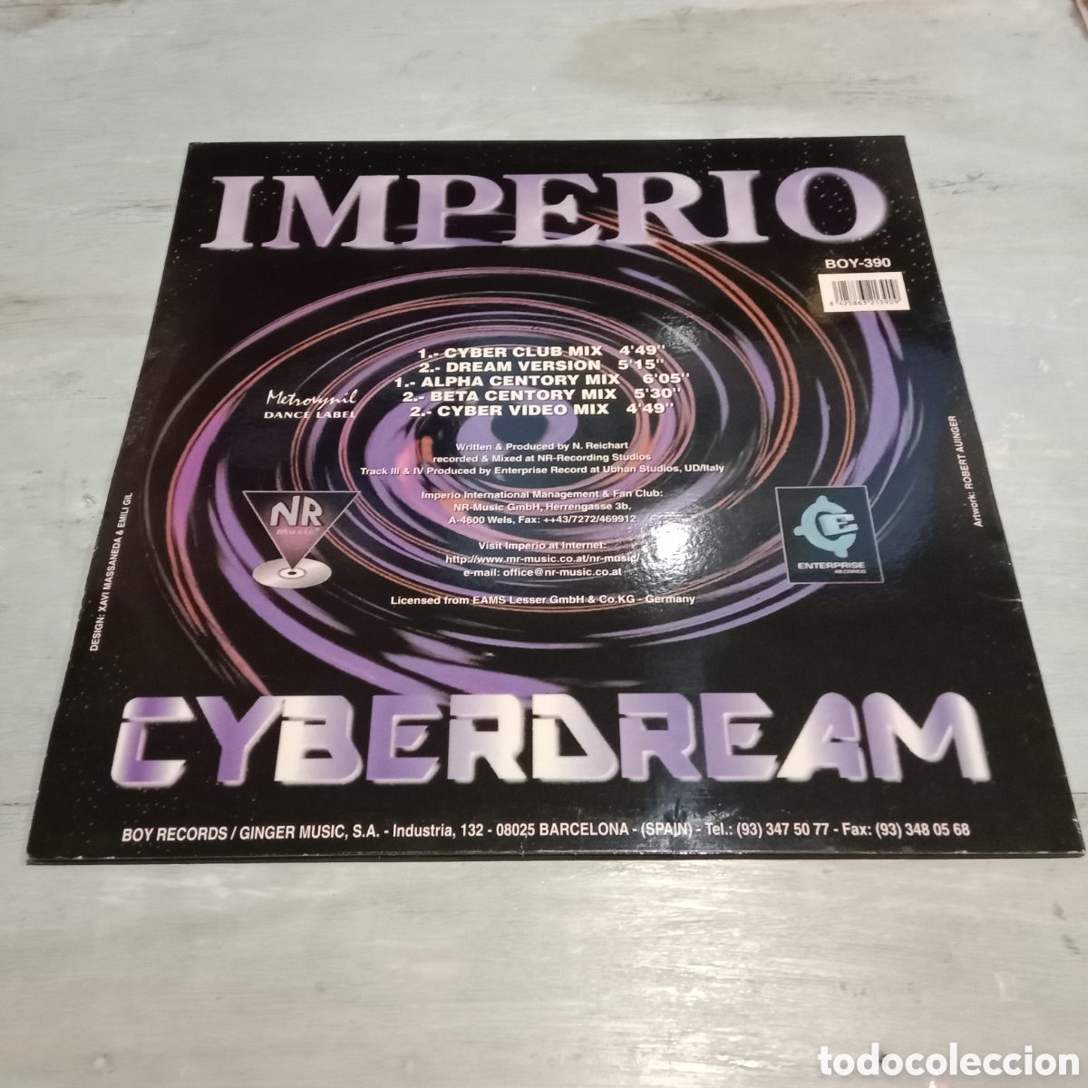Discos de vinilo: IMPERIO - CYBERDREAM - MAXI-SINGLE 12&rdquo; - Foto 2