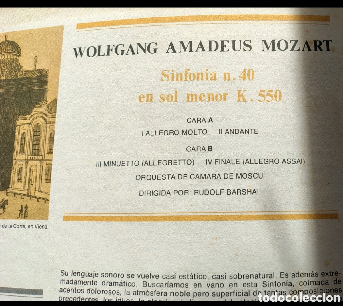 Discos de vinilo: Mozart: Sinfon&iacute;a n&ordm;40 - Foto 2