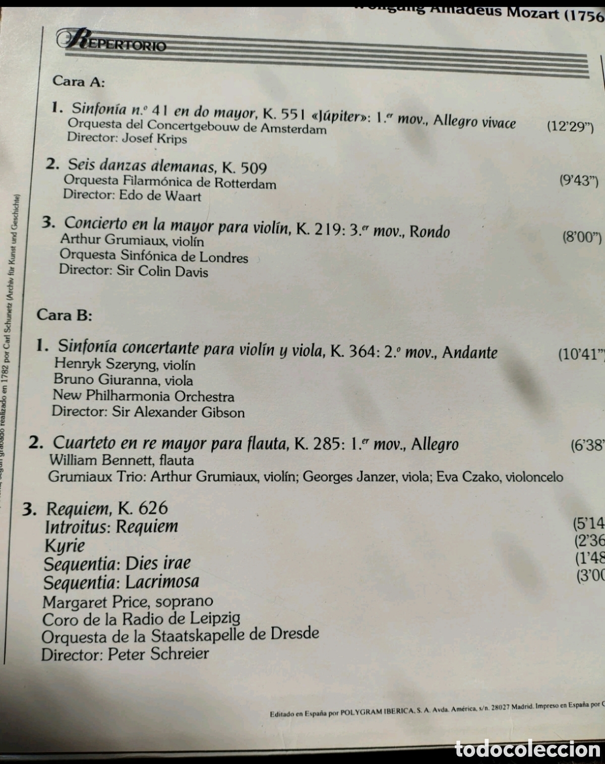 Discos de vinilo: Musicalia: Mozart (II) - Foto 2