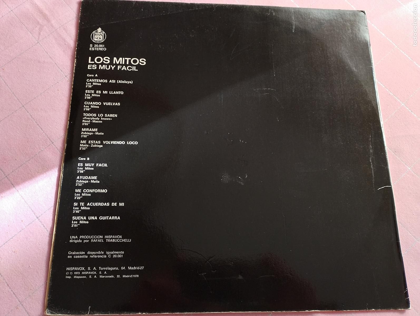 Discos de vinilo: LOS MITOS - ES MUY FACIL (LP HISPAVOX 1983) - Foto 4