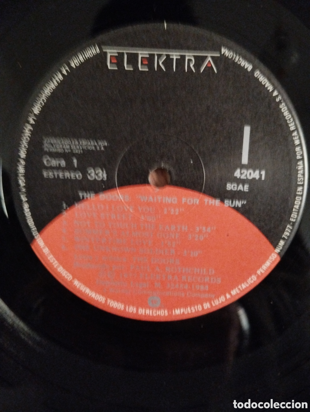 Discos de vinilo: THE DOORS , WATTING FOR THE SUN - Foto 4