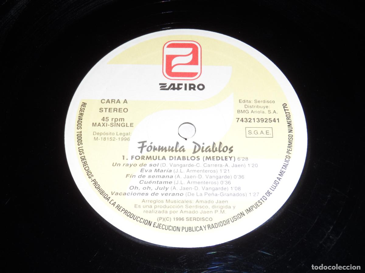 Discos de vinilo: FORMULA DIABLOS / LOS DIABLOS - TODOS LOS EXITOS ORIGINALES (SPAIN 1996) - Foto 3